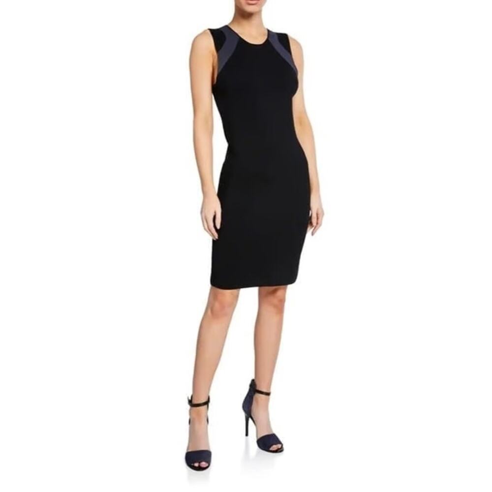 Vince Colorblock Multi-Stitch Sleeveless Wool Sweater Dress - Picture 13 of 14